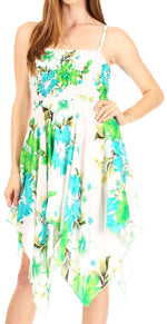 Vestido corto informal de verano con tirantes finos y estampado floral de Sakkas Kiera para mujer
