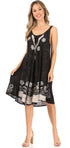 Sakkas Irina Women's Midi Corset Summer Casual Spaghetti Strap Dress Flared Light