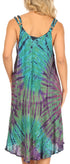 Sakkas Irina Women's Midi Corset Summer Casual Spaghetti Strap Dress Flared Light