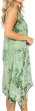 Sakkas Tinna Women's Casual Sleeveless Tank Flare Midi Boho Print Dress Cover-up