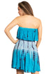 Vestido bohemio de verano para mujer con diseño fruncido elástico y sin tirantes - Sakkas Tami