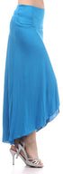 Sakkas Soft Jersey Feel Solid Color Strapless High Low Dress / Skirt