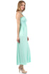 Sakkas Soft Jersey Feel Solid Color Smocked Bodice String Halter Long Dress