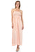 Sakkas Soft Jersey Feel Solid Color Smocked Bodice String Halter Long Dress