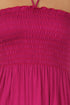 Sakkas Soft Jersey Feel Solid Color Smocked Bodice String Halter Long Dress