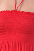 Sakkas Soft Jersey Feel Solid Color Smocked Bodice String Halter Long Dress