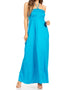 Sakkas Soft Jersey Feel Solid Color Smocked Bodice String Halter Long Dress