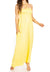 Sakkas Soft Jersey Feel Solid Color Smocked Bodice String Halter Long Dress