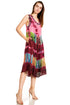 Sakkas Palm Tree Tie Dye Caftan Vestido / Cubrir