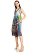 Sakkas Palm Tree Tie Dye Caftan Vestido / Cubrir