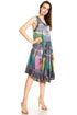 Sakkas Palm Tree Tie Dye Caftan Vestido / Cubrir