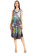 Sakkas Palm Tree Tie Dye Caftan Vestido / Cubrir