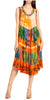 Sakkas Palm Tree Tie Dye Caftan Vestido / Cubrir