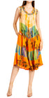 Sakkas Palm Tree Tie Dye Caftan Vestido / Cubrir