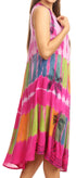 Sakkas Palm Tree Tie Dye Caftan Vestido / Cubrir