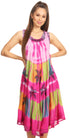 Sakkas Palm Tree Tie Dye Caftan Vestido / Cubrir