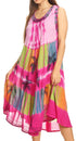 Sakkas Palm Tree Tie Dye Caftan Vestido / Cubrir