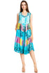 Sakkas Palm Tree Tie Dye Caftan Vestido / Cubrir