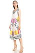 Sakkas Palm Tree Tie Dye Caftan Vestido / Cubrir