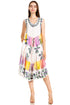 Sakkas Palm Tree Tie Dye Caftan Vestido / Cubrir