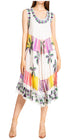 Sakkas Palm Tree Tie Dye Caftan Vestido / Cubrir