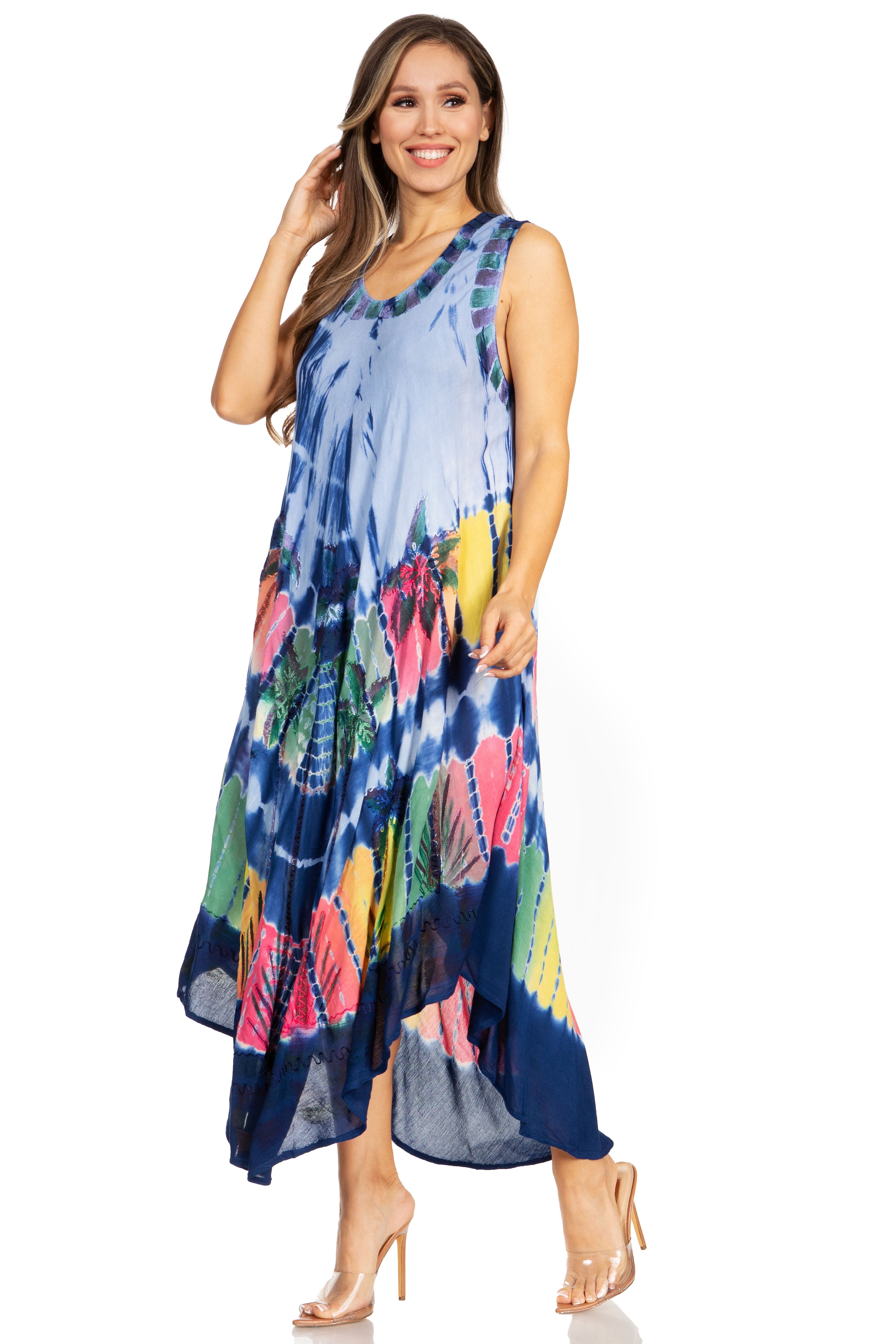 Sakkas Tasanee Caftan Vestido sin mangas / Encubrimiento