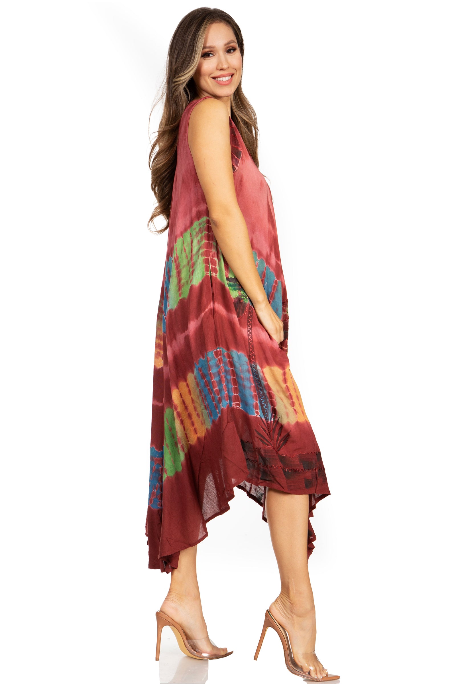 Sakkas Tasanee Caftan Vestido sin mangas / Encubrimiento
