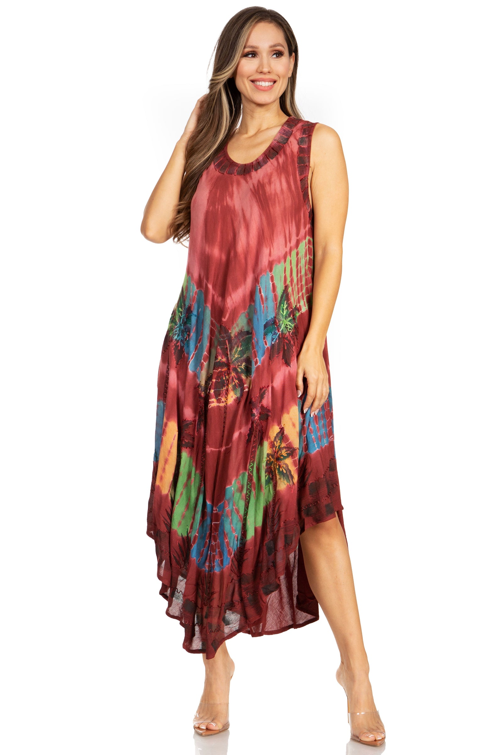 Sakkas Tasanee Caftan Vestido sin mangas / Encubrimiento