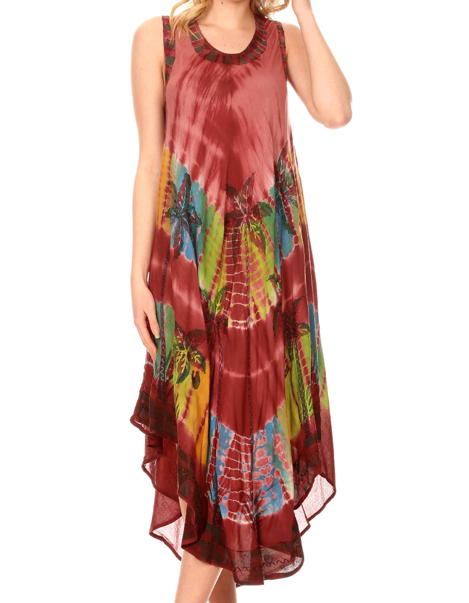 Sakkas Tasanee Caftan Vestido sin mangas / Encubrimiento
