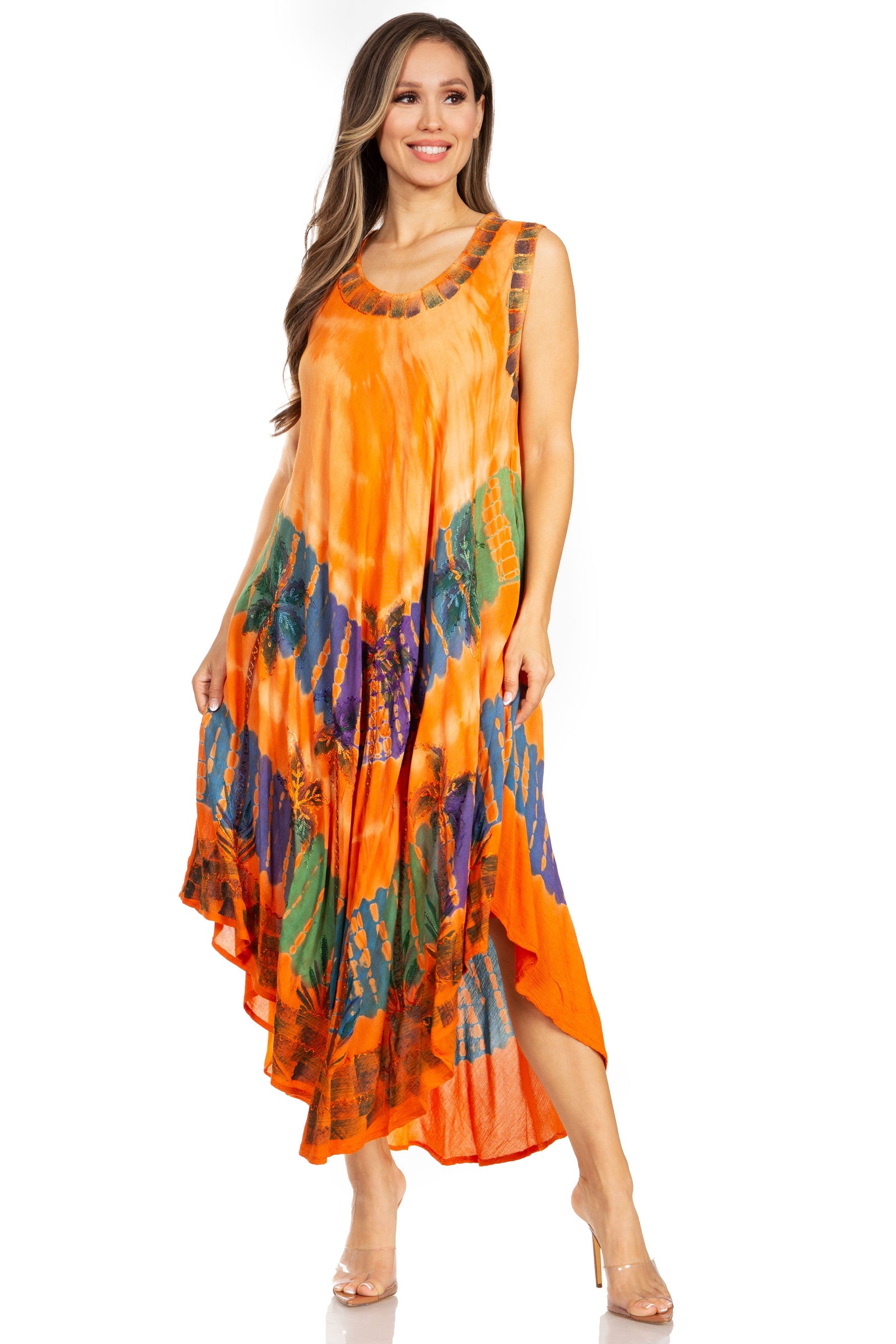 Sakkas Tasanee Caftan Vestido sin mangas / Encubrimiento