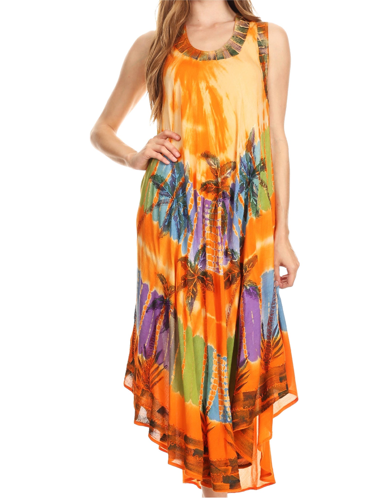 Sakkas Tasanee Caftan Vestido sin mangas / Encubrimiento