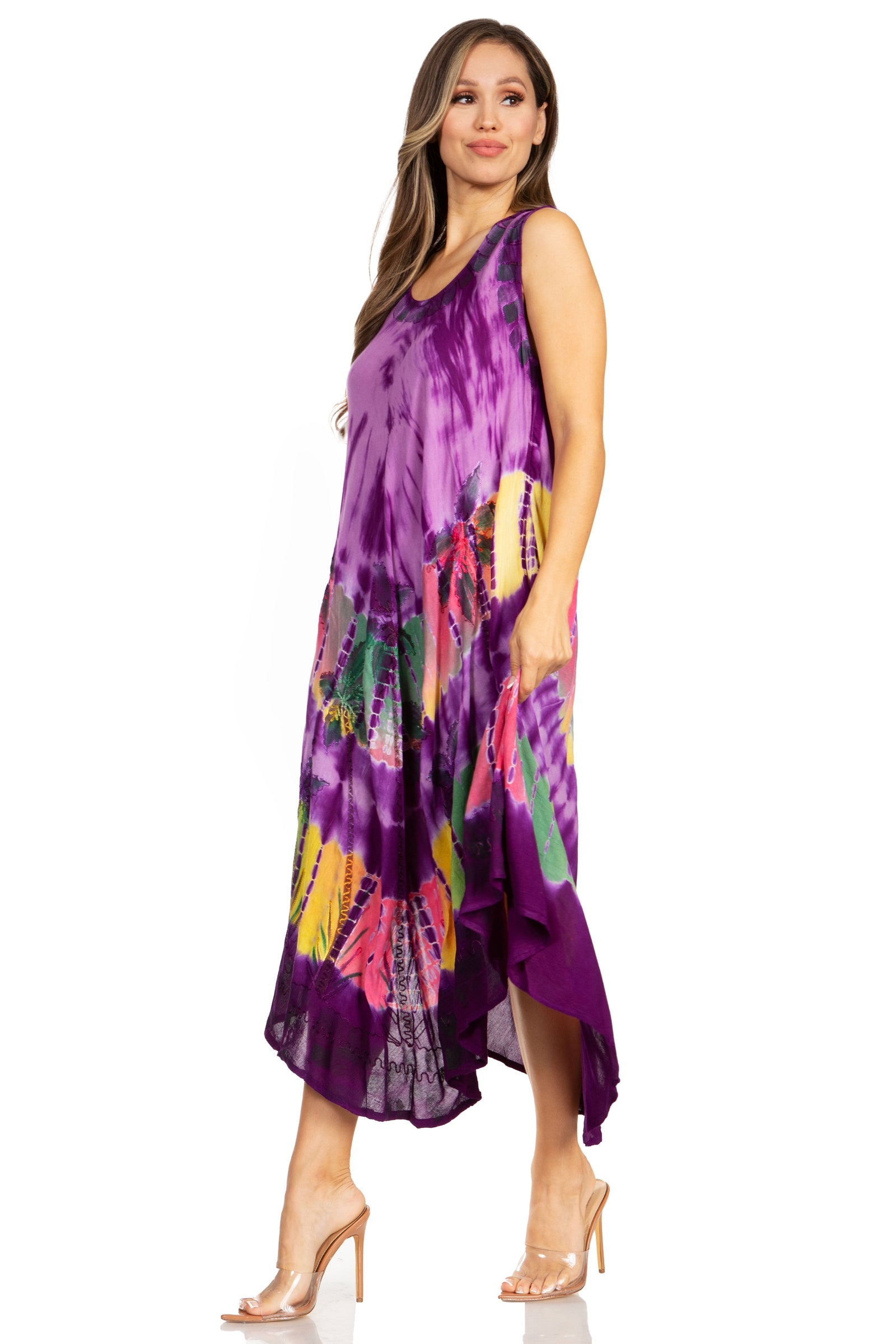 Sakkas Tasanee Caftan Vestido sin mangas / Encubrimiento