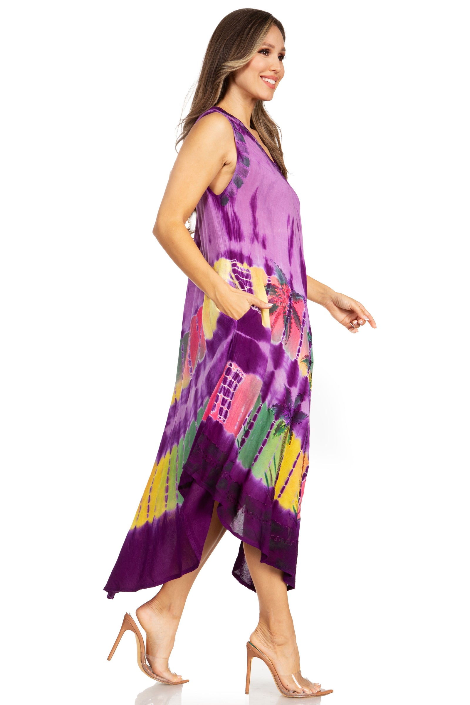 Sakkas Tasanee Caftan Vestido sin mangas / Encubrimiento