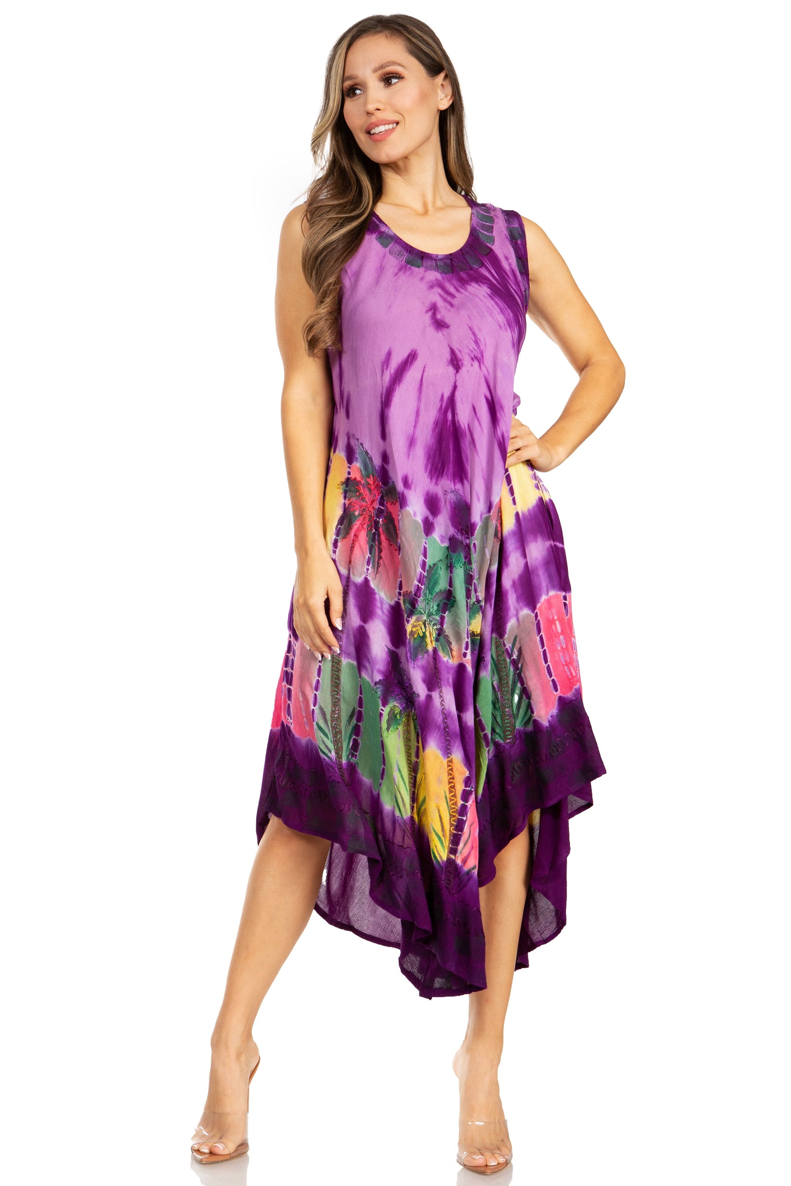 Sakkas Tasanee Caftan Vestido sin mangas / Encubrimiento