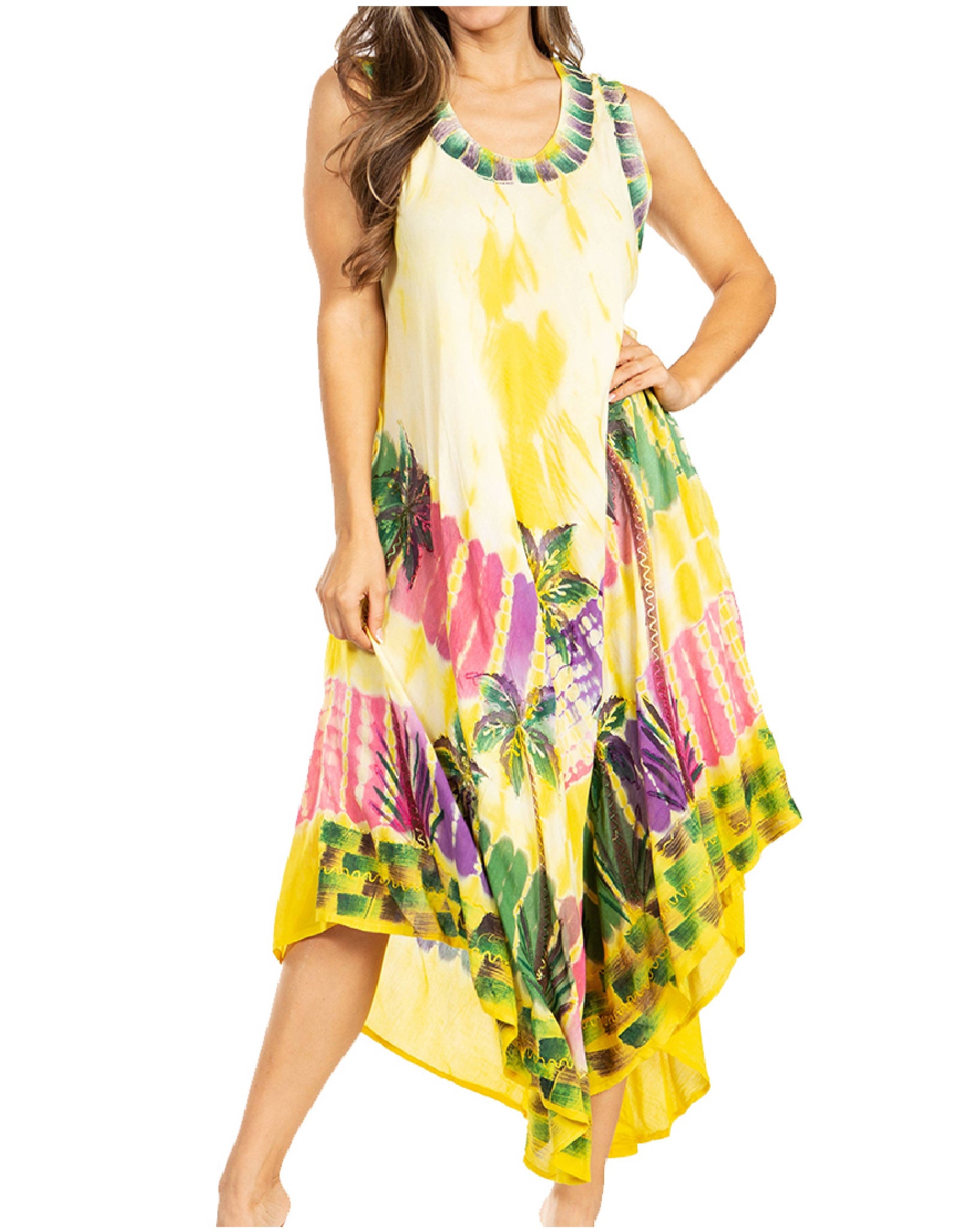Sakkas Tasanee Caftan Vestido sin mangas / Encubrimiento