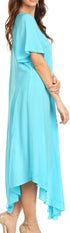 Sakkas Lilia Embroidered Lace Up Bodice Relaxed Fit  Maxi Sun Dress