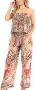 Vestido Sakkas Esha para mujer, holgado, sin mangas, con estampado floral, estilo bohemio, informal, de verano, con bolsillos
