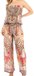 Vestido Sakkas Esha para mujer, holgado, sin mangas, con estampado floral, estilo bohemio, informal, de verano, con bolsillos