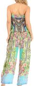 Vestido Sakkas Esha para mujer, holgado, sin mangas, con estampado floral, estilo bohemio, informal, de verano, con bolsillos