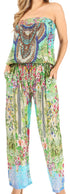 Vestido Sakkas Esha para mujer, holgado, sin mangas, con estampado floral, estilo bohemio, informal, de verano, con bolsillos