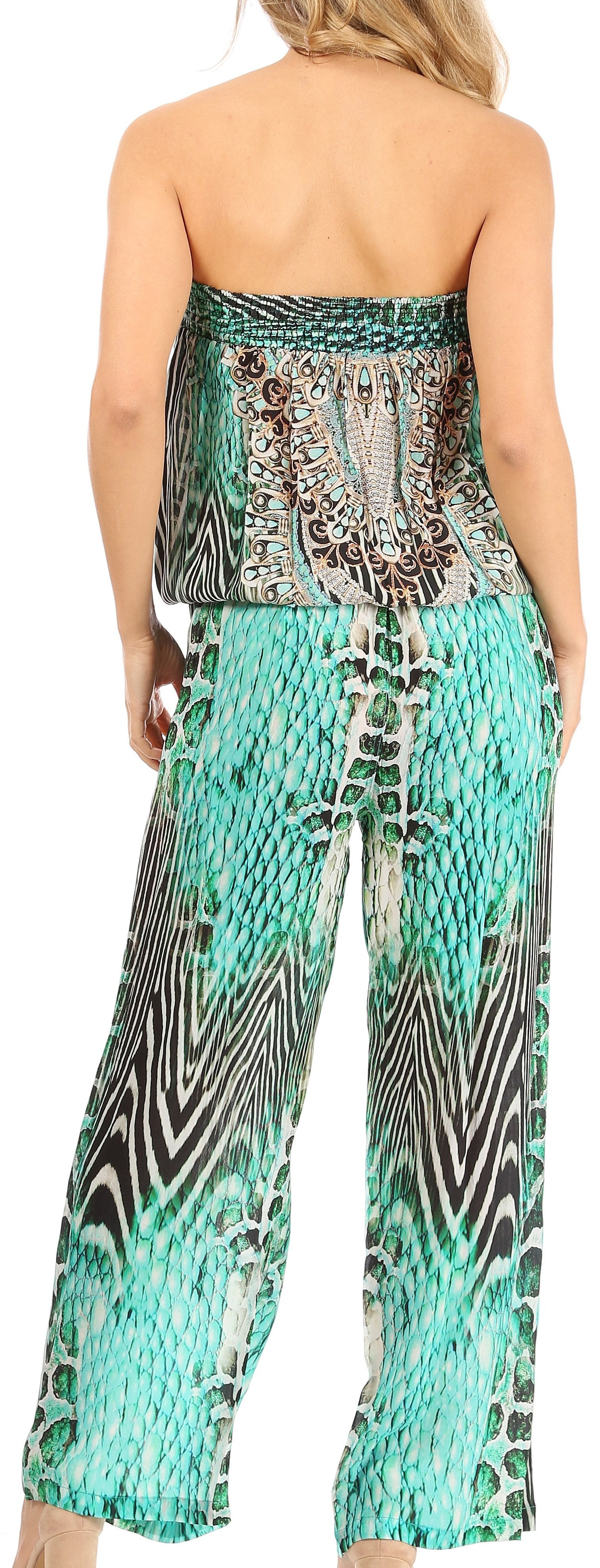 Vestido Sakkas Esha para mujer, holgado, sin mangas, con estampado floral, estilo bohemio, informal, de verano, con bolsillos