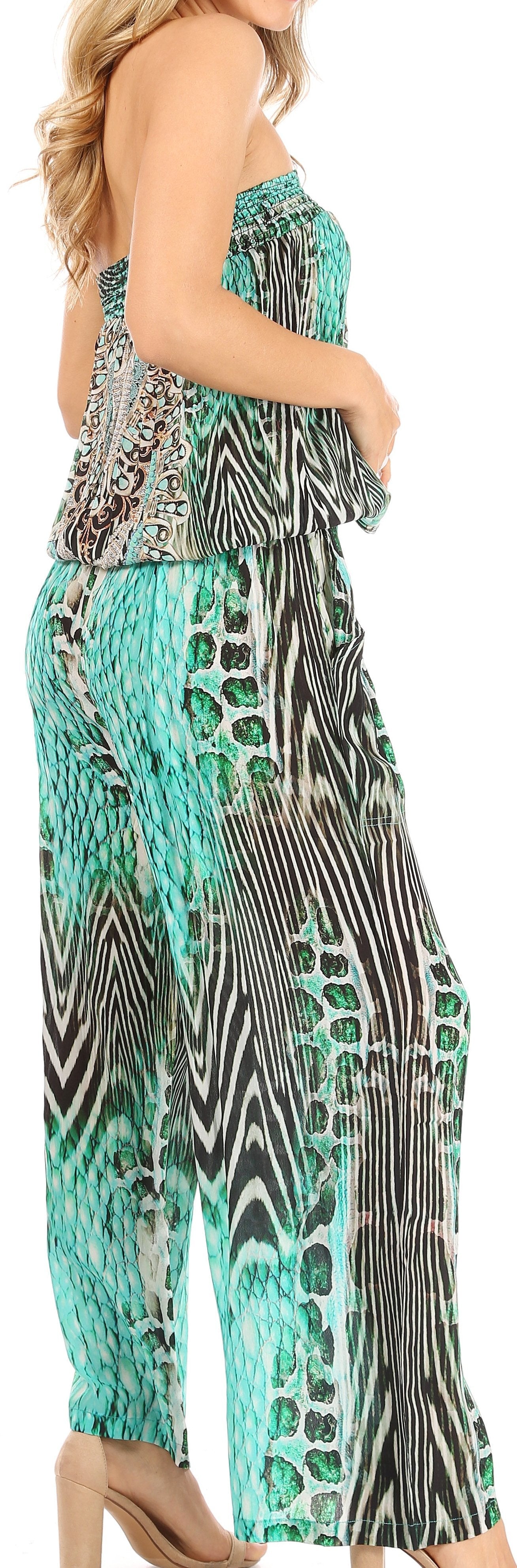 Vestido Sakkas Esha para mujer, holgado, sin mangas, con estampado floral, estilo bohemio, informal, de verano, con bolsillos