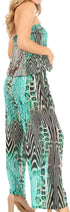 Vestido Sakkas Esha para mujer, holgado, sin mangas, con estampado floral, estilo bohemio, informal, de verano, con bolsillos