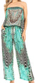 Vestido Sakkas Esha para mujer, holgado, sin mangas, con estampado floral, estilo bohemio, informal, de verano, con bolsillos