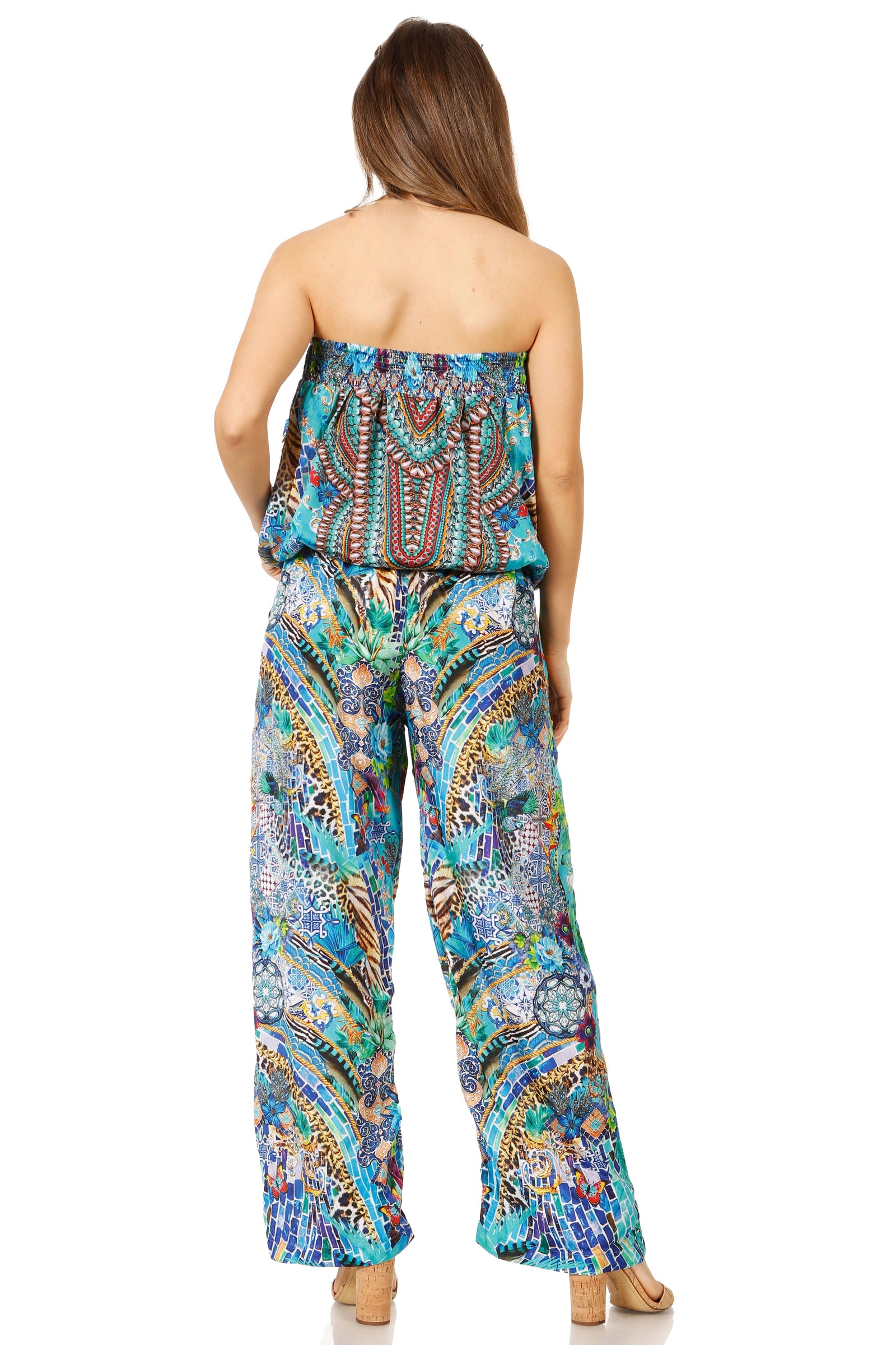 Vestido Sakkas Esha para mujer, holgado, sin mangas, con estampado floral, estilo bohemio, informal, de verano, con bolsillos