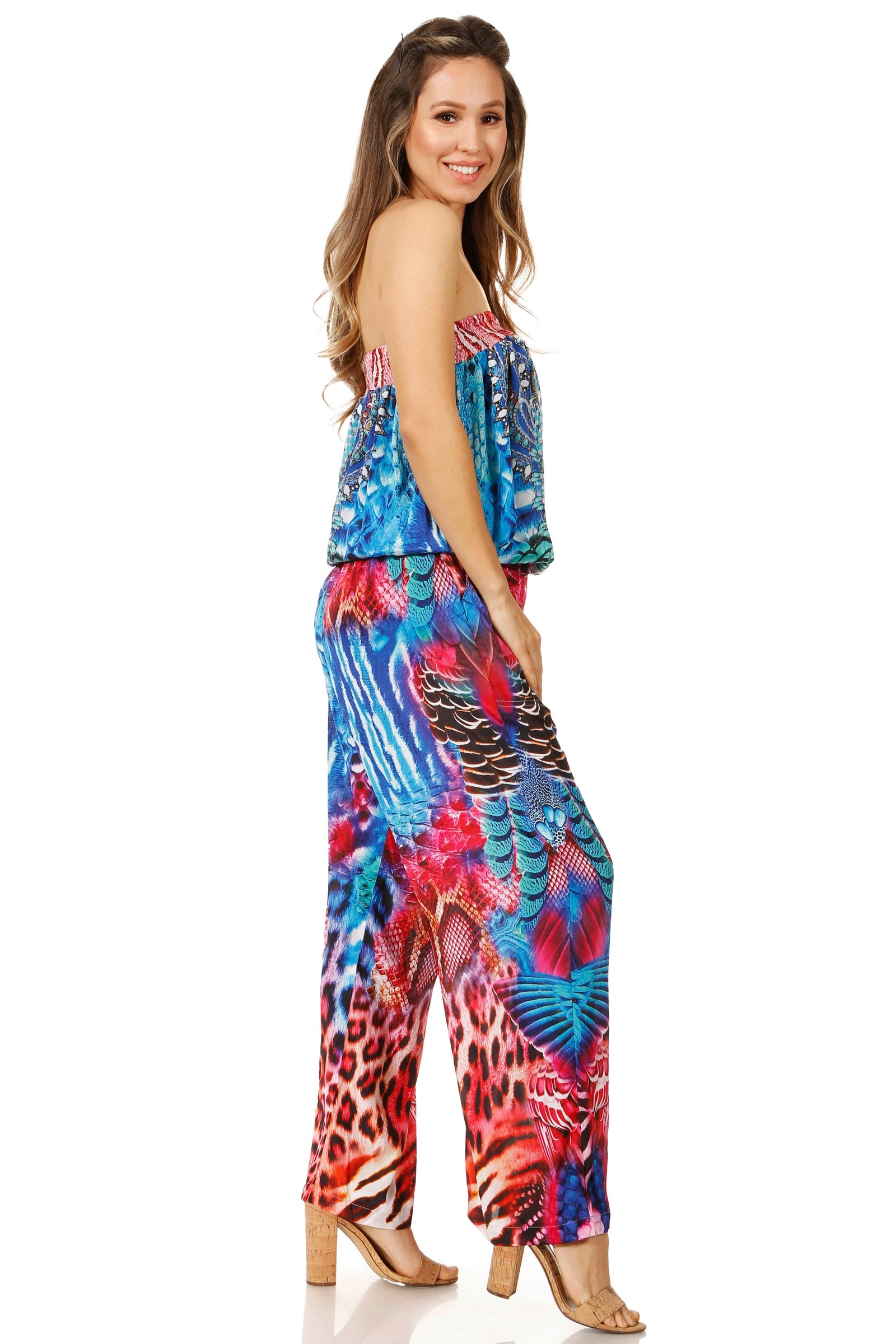 Vestido Sakkas Esha para mujer, holgado, sin mangas, con estampado floral, estilo bohemio, informal, de verano, con bolsillos