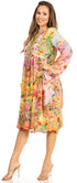 Luce elegante con el vestido midi floral de manga larga para mujer de Sakkas Jules