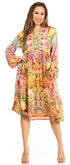 Luce elegante con el vestido midi floral de manga larga para mujer de Sakkas Jules