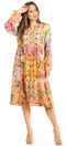 Luce elegante con el vestido midi floral de manga larga para mujer de Sakkas Jules