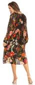 Luce elegante con el vestido midi floral de manga larga para mujer de Sakkas Jules